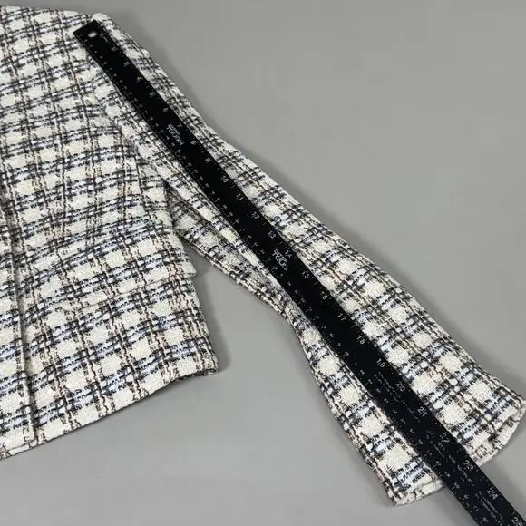 VERONICA BEARD Bentley Tweed Jacket Sz-2 Ivory/Camel 2406TW6810474 - Picture 15 of 16